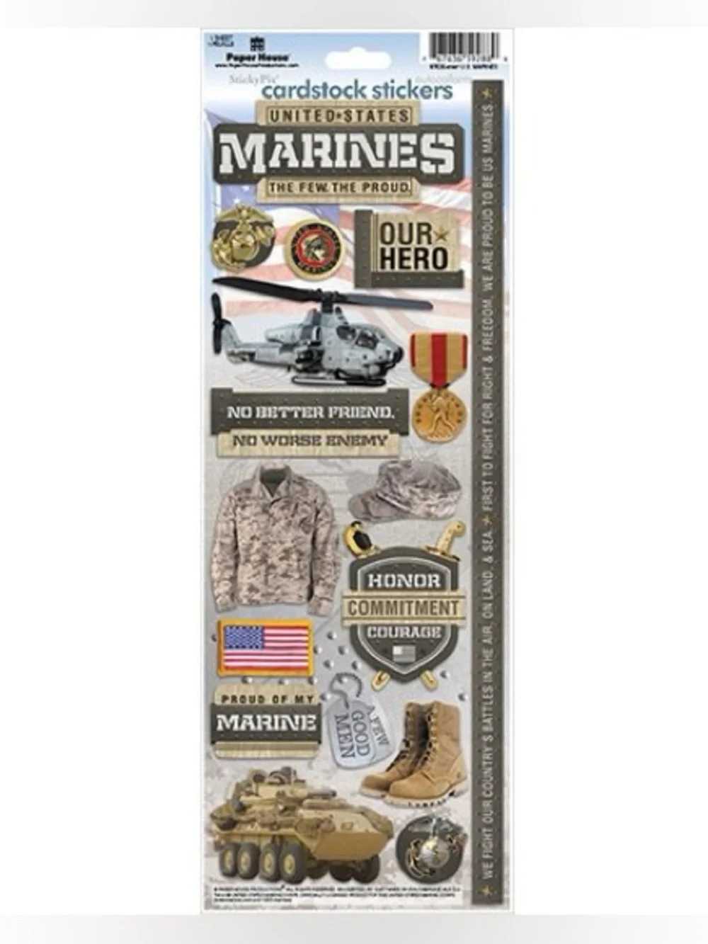 $3 Marines Sticker Sheet $3 WITH ANY $10 ORDER OR MORE
